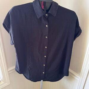 Blanque Black Collared Shirt
